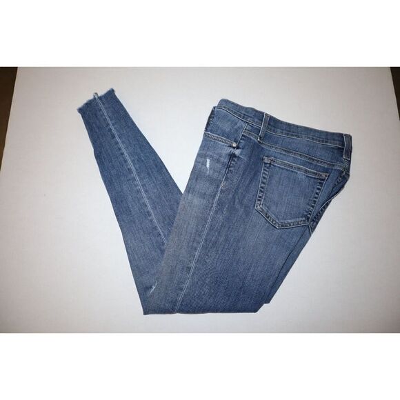 Joe's Jeans Women's Sz 28 Lisburn Blue Distressed Mid-Rise Skinny Jeans $110 - Picture 4 of 7